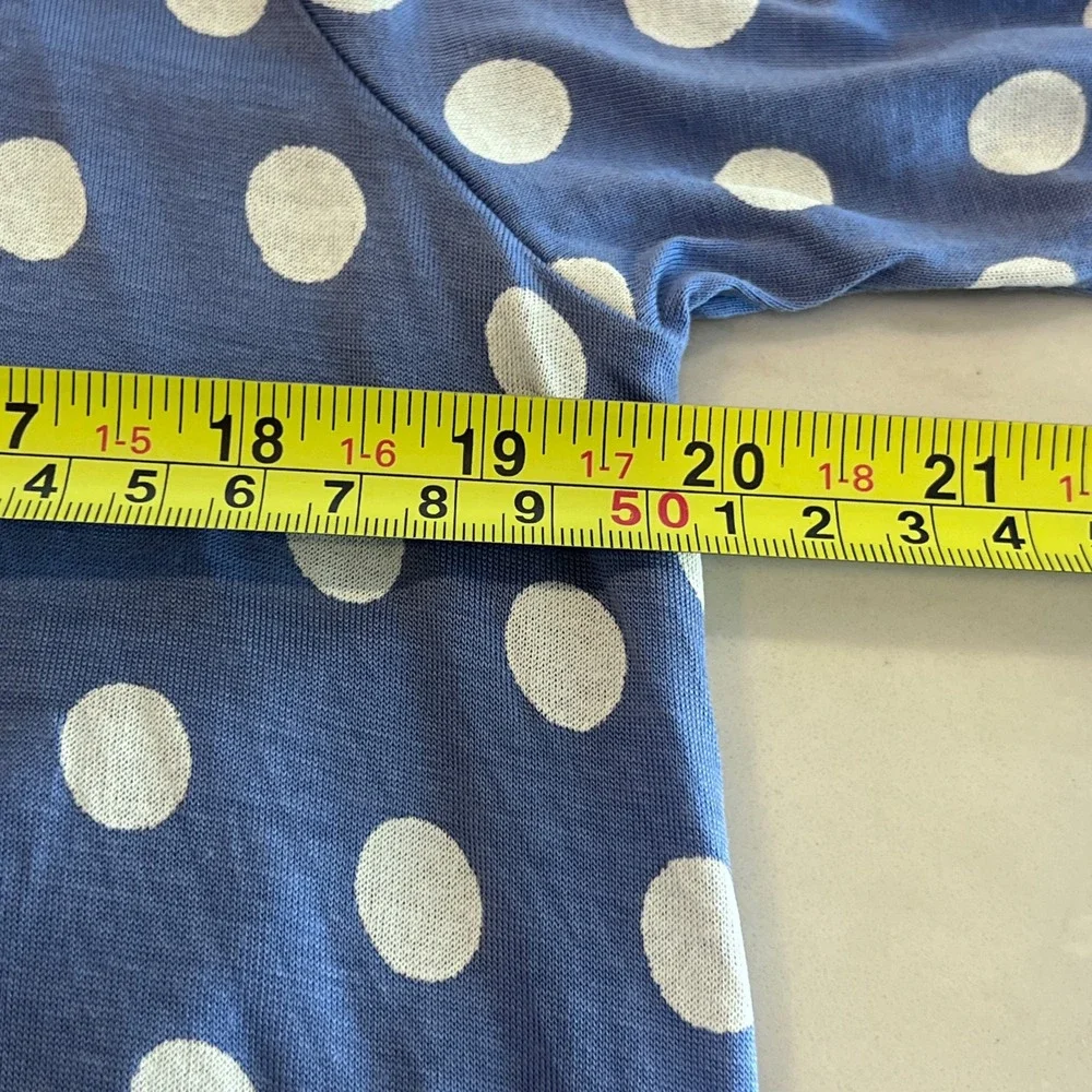 Gudrun Sjoden Polka Dot Tunic Dress Blue White Size L Pockets Organic Cotton‎ - Picture 3 of 9